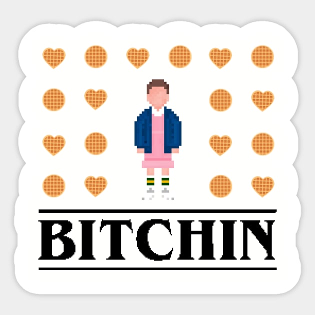 Bitchin Waffle Sticker by shopplanetslay